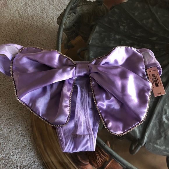 Victoria’s Secret Mesh Satin Bow Thong Panties - Picture 7 of 7